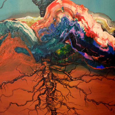 Roots: Abundant Life Beneath the Surface. Painting by Oriana Sage