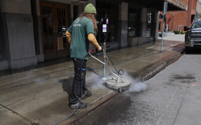 From Grime to Gleaming: Clean Team Transforms Sidewalks with the Power of Pressure Washing