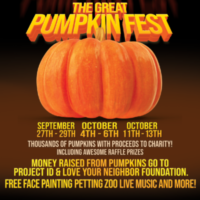 The Great Pumpkin Fest at Brick West Sept 27th thru Oct 13th