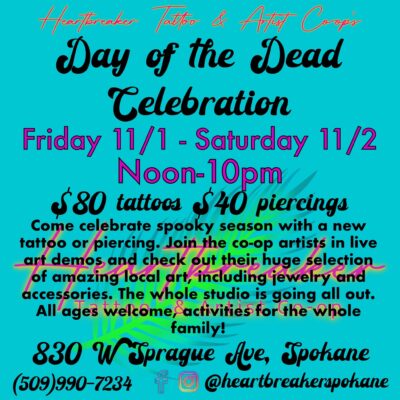 Day of the Dead Celebration at Heartbreaker Tattoo & Artist Co-op